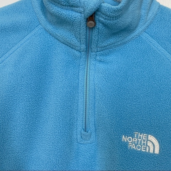 The North Face 1/4 Zip Lightweight Turquoise Fleece Pullover Size XS - Picture 10 of 12